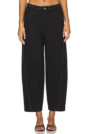 Studded Barrel Jeans Never Fully Dressed