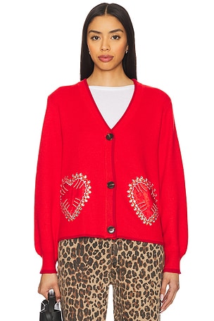 Red Heart Cardi Never Fully Dressed