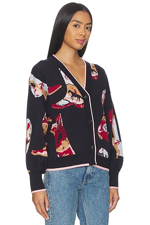 Never Fully Dressed Navy Cowboy Boots Cardigan in Navy