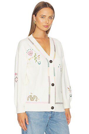 Never Fully Dressed Cream Western Martha Cardigan in Cream
