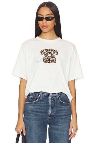 White Call Me Boxy T-shirt Never Fully Dressed