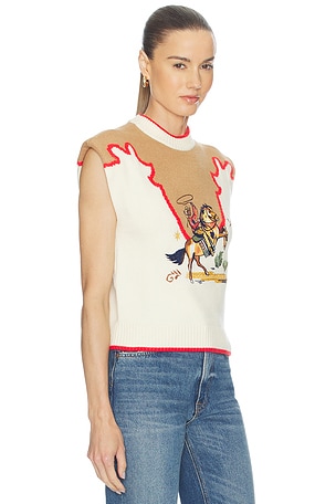 Never Fully Dressed Cowgirl Ro Knitted Tank in Brown