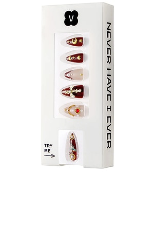 Burgundy Cherub Press-On Nails Never Have I Ever