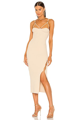 NICHOLAS Jules Rib Knit Cage Dress with Rings in Coconut Cream | REVOLVE NICHOLAS Jules Rib Knit Cage Dress with Rings in Coconut Cream | REVOLVE