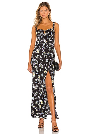 Stay Awhile Maxi Slip Dress by Free People - Black Floral - Miss Monroe  Boutique