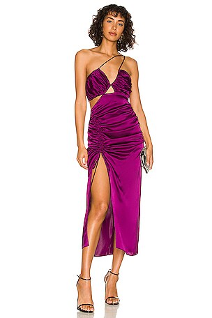 NICHOLAS Leila Dress in Dark Plum | REVOLVE