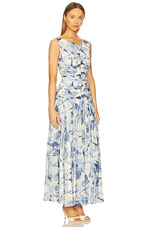 NICHOLAS Melia Midi Dress in Blue