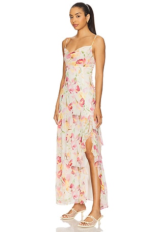 NICHOLAS Kamila Ruffle Gown in Ivory