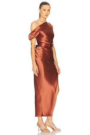 NICHOLAS Eartha Dress in Brick. Size 8. Also