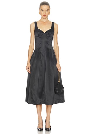 Cory Corset Waist Midi Dress NICHOLAS