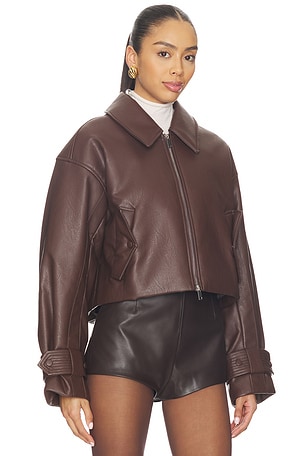NICHOLAS Paris Moto Jacket in Chocolate