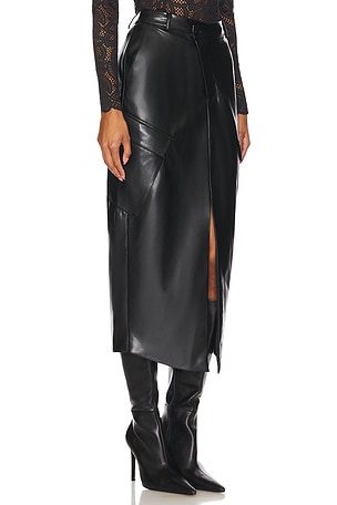 NICHOLAS Sienna Asymmetrical Pocket Skirt in Black