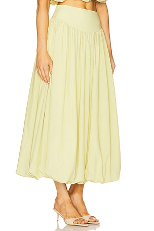 NICHOLAS Zaira Bubble Midi Skirt in Sage