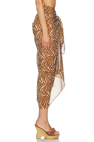 NICHOLAS Aminta Midi Sarong in Brown