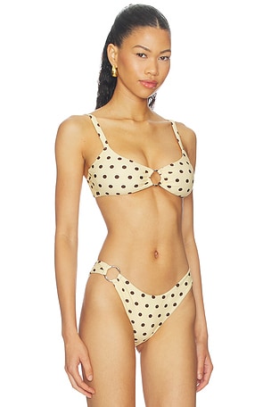 NICHOLAS Malie Bikini Ring Top in Cream