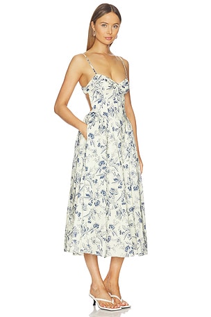 NIA Destene Dress in Neutral,Navy