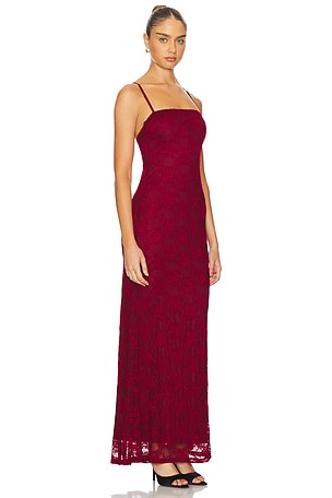 NIA Vetiver Dress in Wine