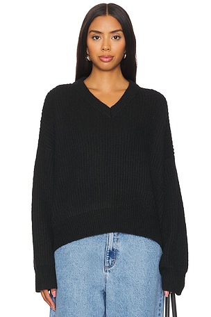 Free People By Your Side Sweater in Black REVOLVE