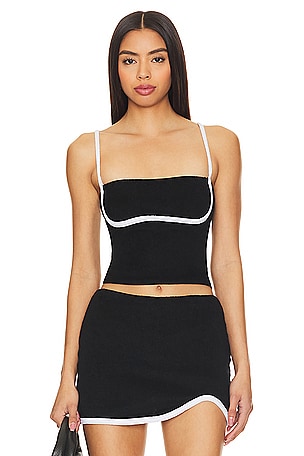 Mock Neck Bodysuit with Cut Out Bralette Detail – LaQuan Smith