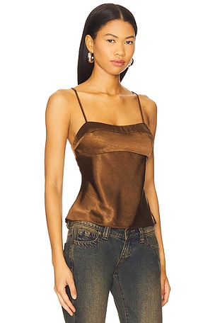 NIA Avalon Top in Brown. Size XS. Also
