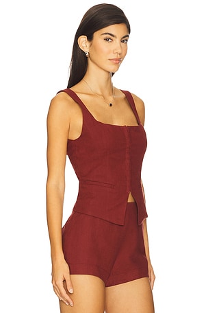 NIA Brice Vest in Burgundy