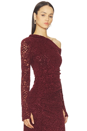 NIA Cleo Top in Burgundy