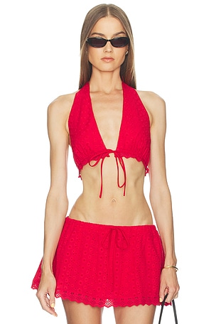 x REVOLVE Eyelet Halter Top NIA