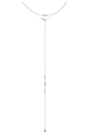 NAiiA Hailey Front And Back Chain in Metallic Silver