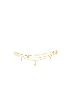 Eden Cross Double Anklet NAiiA