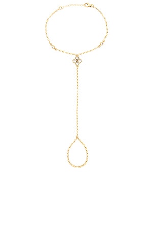 NAiiA Aya Hand Chain in Metallic Gold