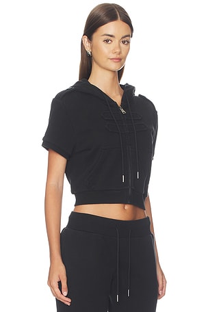 NIIHAI Cropped Hoodie in Black