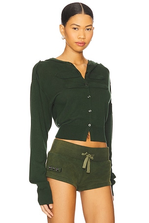 NIIHAI Button Up Cardigan in Green