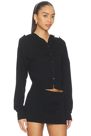 NIIHAI Military Cardi in Black