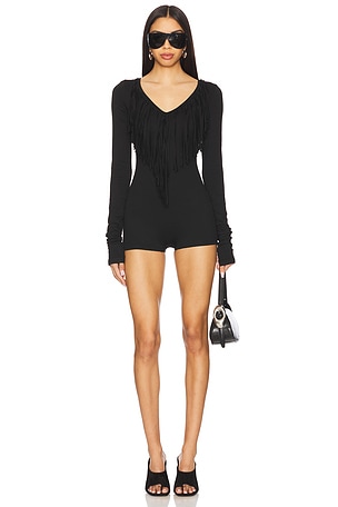 Fringe Long Sleeve Playsuit NIIHAI