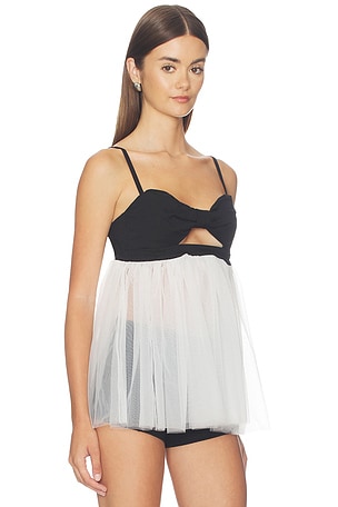 NIIHAI Bralette Tutu Cami in Black & White. Size XL. Also