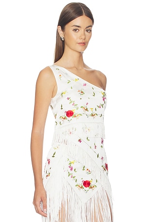 NIIHAI Lara Fringe Top in White