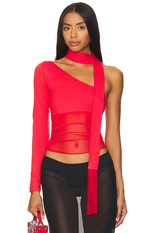 Asymmetric Neck Tie Top NIIHAI