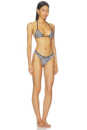 NIIHAI Metallic Bikini in Black & White
