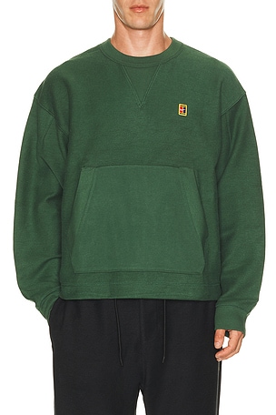 Nike Club Rules Fleece Crewneck Sweater in Green