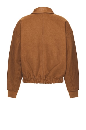 Nike M Nk Solo Wool Varsity Jacket in Brown