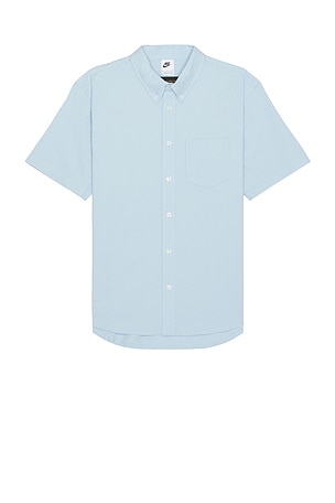 Short-Sleeve Seersucker Button-Down Shirt Nike