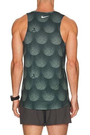 Nike Dri-Fit Advanced Running Tank Top in Dark Green