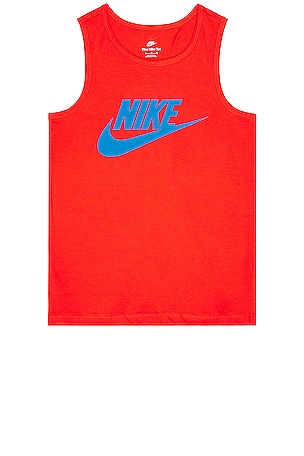 Nike Icon Futura Tank Top in Light Crimson Light Photo Blue