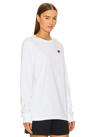 Nike NSW Club Tee Long Sleeve in White