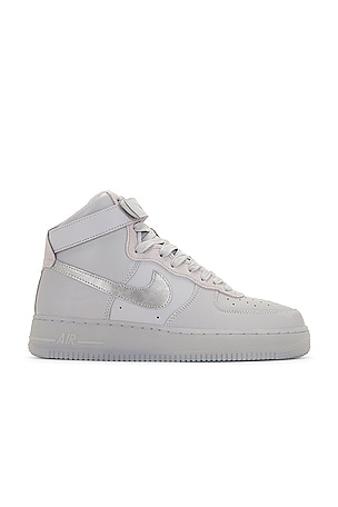Nike Air Force High '07 PRM in Wolf Grey &Metallic Silver REVOLVE