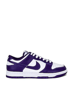 Nike Nike Dunk Low Retro in White & Court Purple | REVOLVE