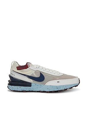 Nike Waffle One Crater in Summit White, Blue Void \u0026 Team Red | REVOLVE