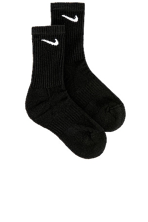 Nike 6 Pack Everyday Cushioned Training Crew Socks in Black