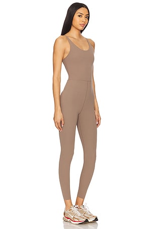 Nike Dri-FIT 7/8 Bodysuit in Taupe