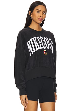 Nike Heritage Fleece Crew in Black